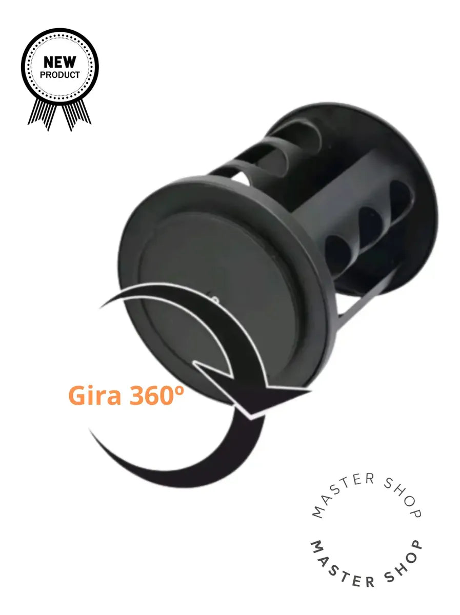 Porta Temperos Giratório com 12 Potes de Vidro – Organizador de Condimentos Preto para Cozinha