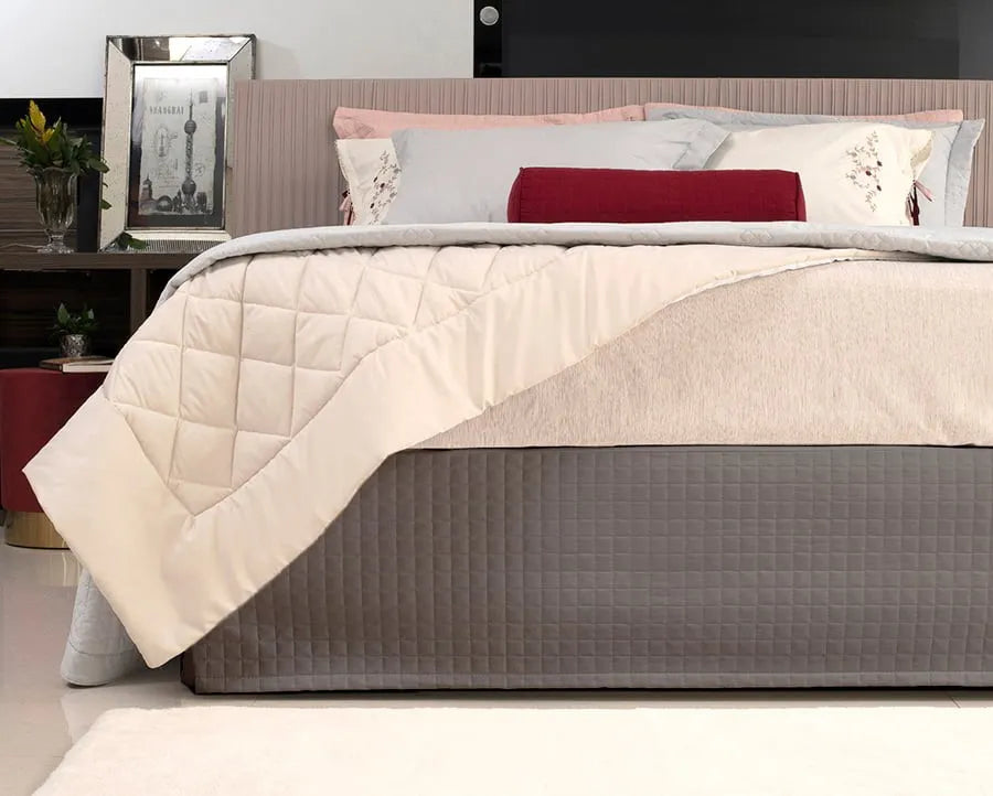 Saia para Cama Box Solteiro King Matelada – Acabamento Elegante, Fácil de Instalar e Lavável