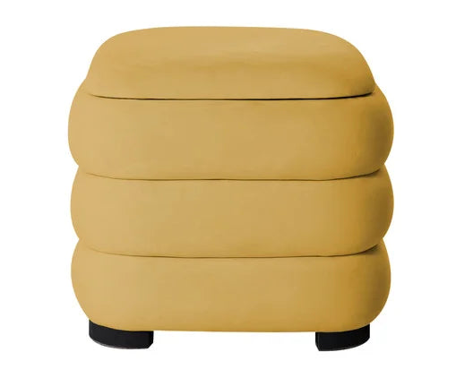 Puff Baú Bouclé Valle Natural Premium