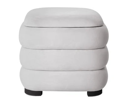 Puff Baú Bouclé Valle Natural Premium