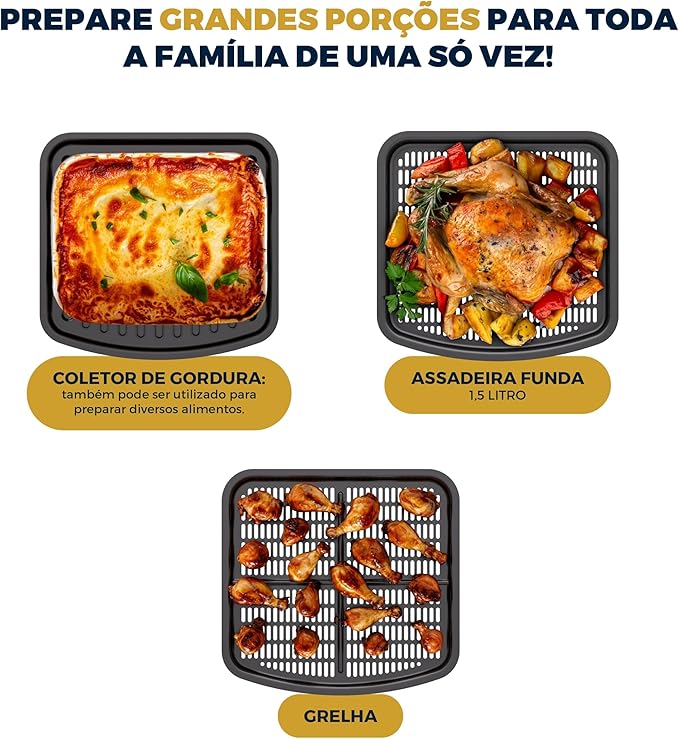 Air Fryer Oven Britânia 11L 8 Funções 1800W BAF11A – Mais Capacidade, Praticidade e Menos Óleo