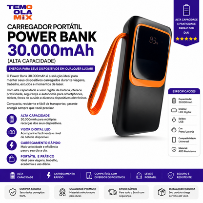 CARREGADOR PORTÁTIL POWER BANK