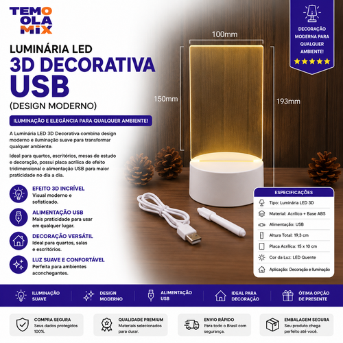 Luminária ( Criativa Interativa ) de Led