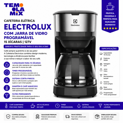 Cafeteira Elétrica 30 Xícaras com Função Manter Aquecido – Jarra Inox e Design Moderno
