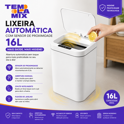 Lixeira Automática com Sensor de Proximidade 16L