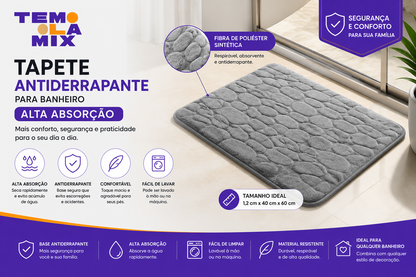 Tapete Antiderrapante Para Banheiro Alta Absorção