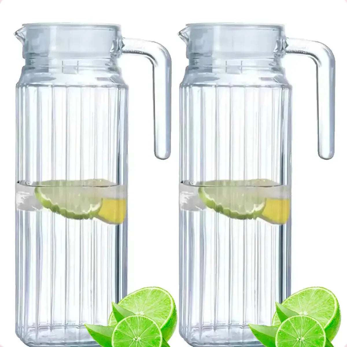 Kit 2 Jarras de Vidro 1 Litro com Tampa