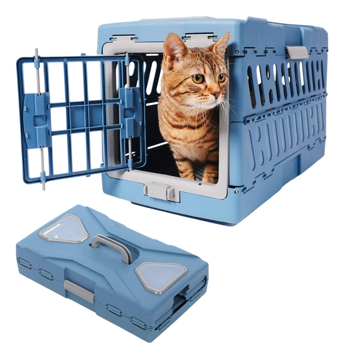 Caixa de Transporte Dobrável para Cães e Gatos – Bolsa Pet Portátil, Confortável e Fácil de Guardar