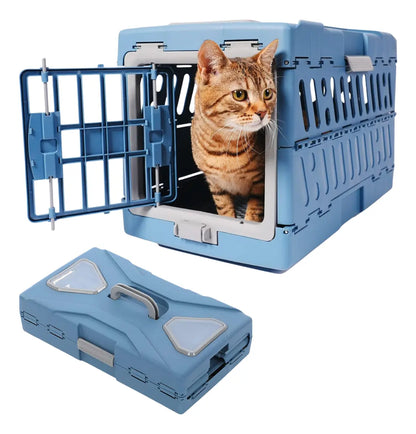 Caixa de Transporte Dobrável para Cães e Gatos – Bolsa Pet Portátil, Confortável e Fácil de Guardar