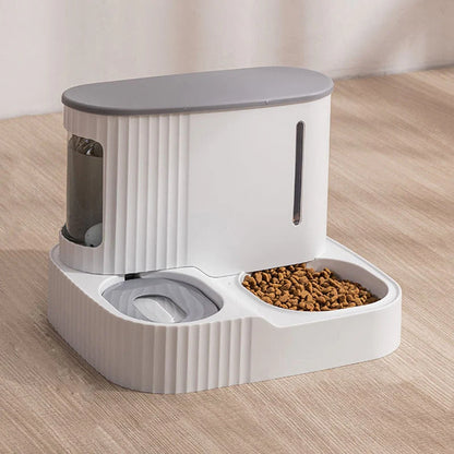 Comedouro e Bebedouro Automático Gravitacional para Cães e Gatos – Alimentador com Reservatórios de Água e Ração