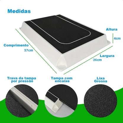Caixa Lixa para Pets - Brinquedo Interativo e Lixa Natural para Unhas