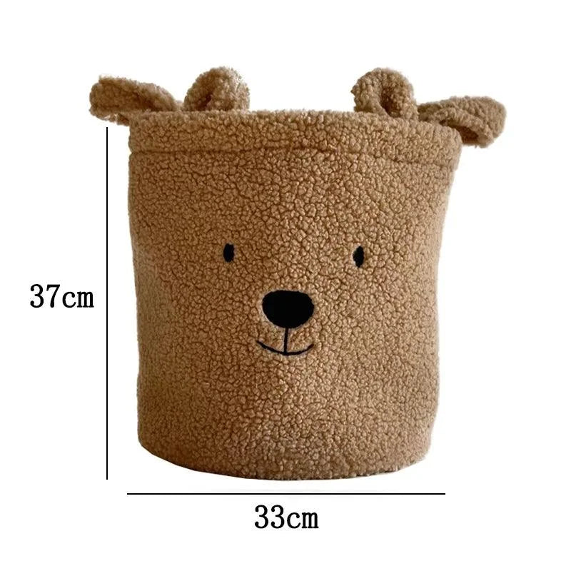 Cesta Organizadora Infantil em Sherpa Macio – Cesto Decorativo para Brinquedos, Roupas e Acessórios