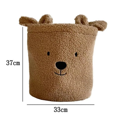 Cesta Organizadora Infantil em Sherpa Macio – Cesto Decorativo para Brinquedos, Roupas e Acessórios