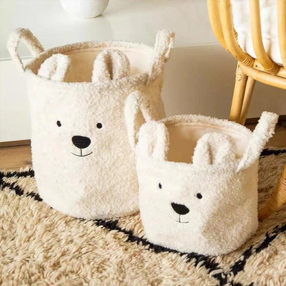 Cesta Organizadora Infantil em Sherpa Macio – Cesto Decorativo para Brinquedos, Roupas e Acessórios