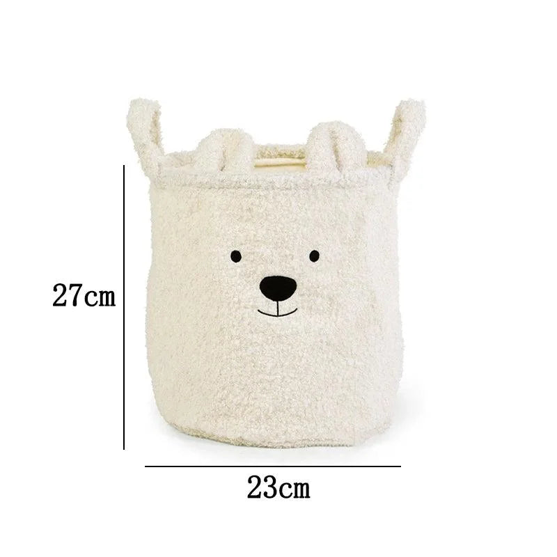 Cesta Organizadora Infantil em Sherpa Macio – Cesto Decorativo para Brinquedos, Roupas e Acessórios
