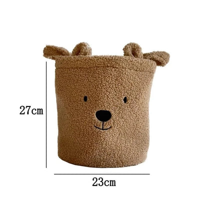 Cesta Organizadora Infantil em Sherpa Macio – Cesto Decorativo para Brinquedos, Roupas e Acessórios
