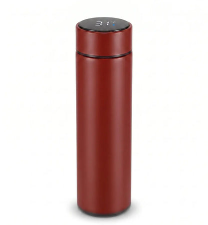 Garrafa Térmica Inteligente 500ml com Display de Temperatura LED – Inox a Vácuo para Bebidas Quentes e Geladas