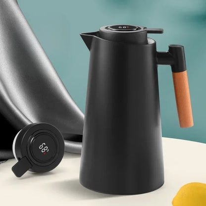 Garrafa Térmica com Termômetro Digital 500ml em Inox para Café e Chá – Display LED e Tampa com