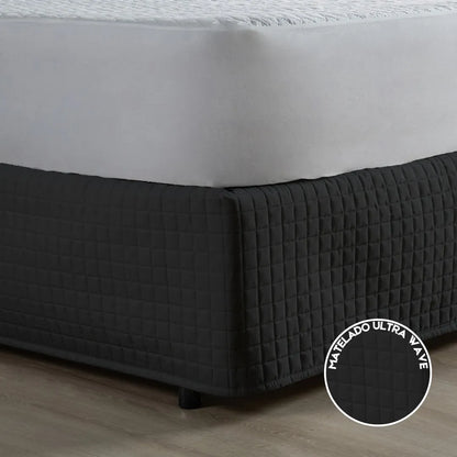Saia para Cama Box Casal Padrão Matelada 150 Fios – Acabamento Quadriculado Elegante e Fácil de Instalar