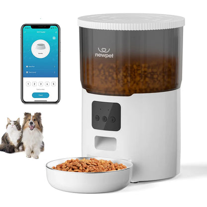 Alimentador Automático Wi-Fi 4L para Cães e Gatos com Porções Programáveis – Controle pelo Aplicativo Bivolt